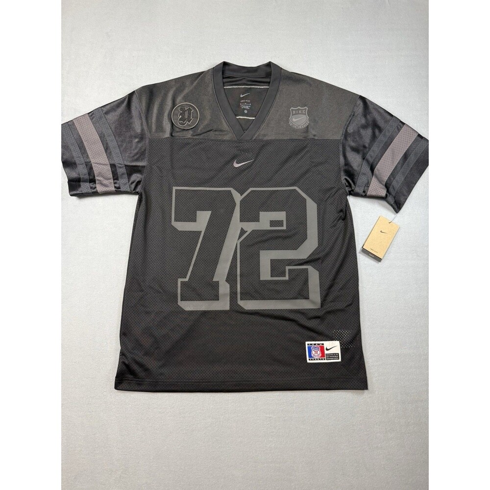 Nike 72 MCMLXXII Blackout Dri-FIT Football Jersey NWT Mens XL Streetwear Black